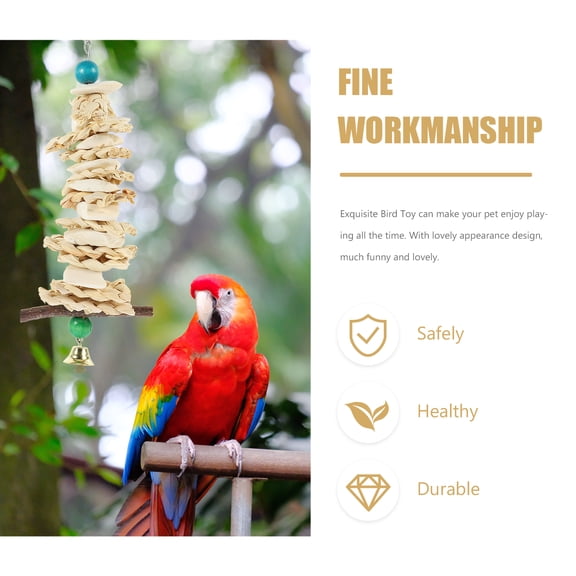 Parrot Toy Cuttlebone for Parakeet Natural Bird Toys Calcium Supplement Branch