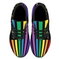 thumbnail image 2 of Unisex Rainbow Sneakers, LGBT Shoes for Men Women Lightweight Breathable Running Shoes Black Size 8, 2 of 7