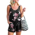 thumbnail image 1 of Women's Strapless Off Shoulder Printed Beachwear Short Rompers Jumpsuits, 1 of 2