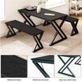 thumbnail image 4 of Dining Table Set for 4, Kitchen Table with Sturdy Metal Frame, 4 of 5