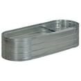 thumbnail image 1 of Grapevine Galvanized Steel Raised Garden Bed, Oval, 48IN, Silver, 1 of 6