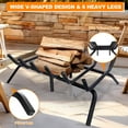 thumbnail image 5 of YANGLI 21-Inch High Heavy Duty Cast Iron Fireplace Grate with Log Holder, for Indoor Fireplace & Outdoor Fire Pit, 5 of 5