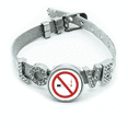 thumbnail image 1 of Logo no fumar Pulsera pulsera pulsera de cristal amor pulsera ajustable, 1 of 2