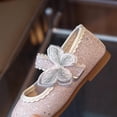 thumbnail image 5 of hoksml Girls Glitter Mary Jane Flats with Butterfly Toddler Little Kid Cute Dress Shoes, 5 of 9