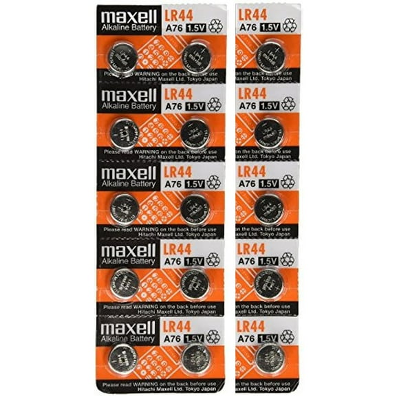 15 x Maxell LR44 Watch Batteries, LR44 Battery AG13, SR44SW, SR44W