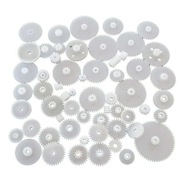 Plastic Gear Pack Set Modulus 0.5, Various Inner Hole Sizes, 58pcs for DIY Projects Spare Gear