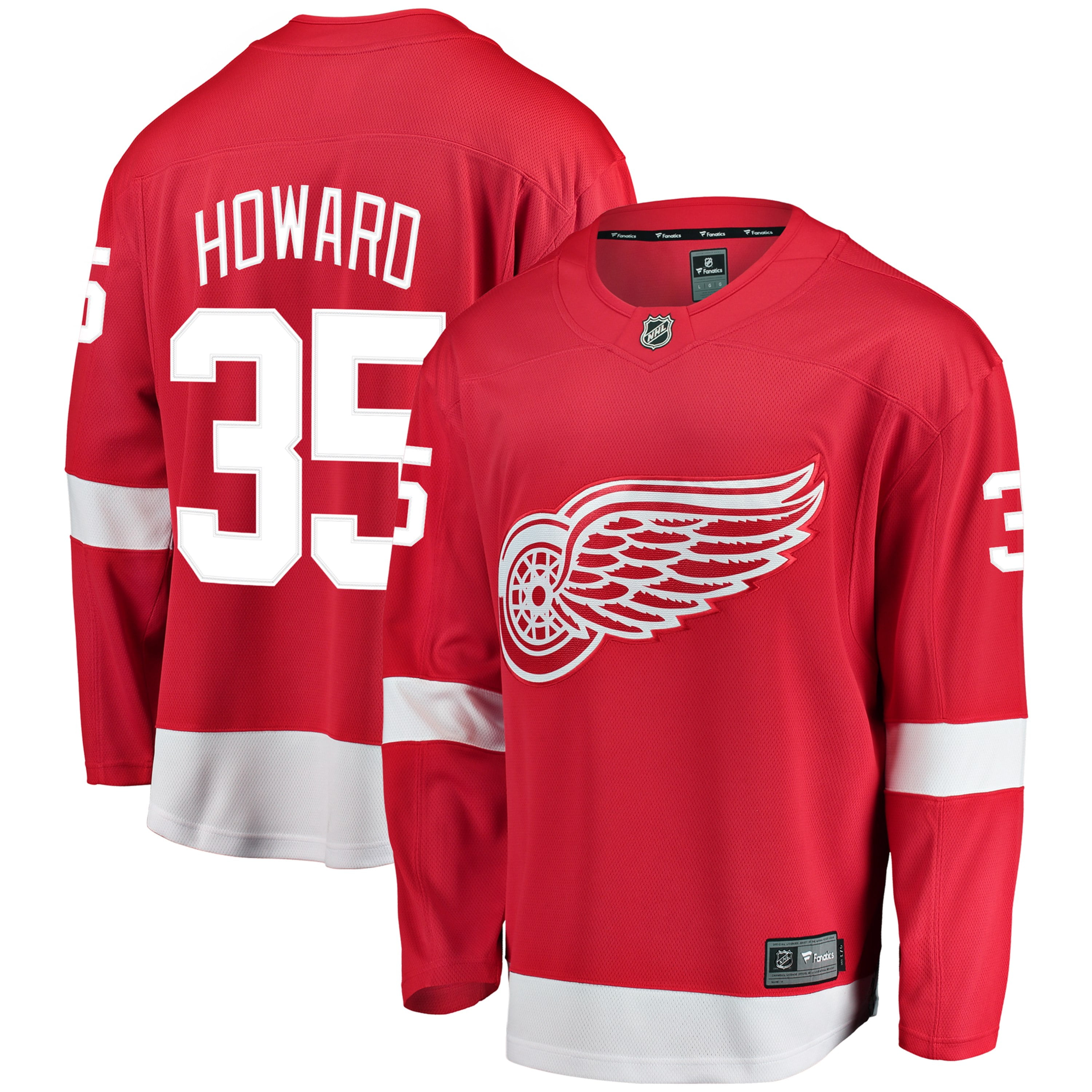 red wings howard jersey