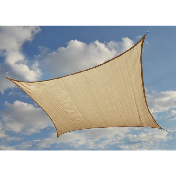 ShelterLogic 12 x 12 ft Sand Shade Sail Square - Heavyweight (Attachment Point/Pole Not Included)