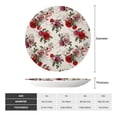 thumbnail image 2 of Balery Rose Flowers Print Bone China Decorative Plate Ceramic Dinner Plates Art Crafts with Display Stand-6in, 2 of 6