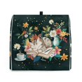 thumbnail image 5 of ZIATUBLES Stand Mixer Dust Cover Comfort Polyester Kitchen Appliance Decor Cover Compatible with 4.5-5 Quart Washable Home Accessories with Front Pockets, Cat Book Coffee Flower, 5 of 7