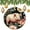 pattern-2, variant on Ornament Vintage Pig Stocking Name Tags Oil Painting Lovely Animal Pink Pig for Boys Girls Round Ceramic Christmas Decoration Gifts Keepsake for Family