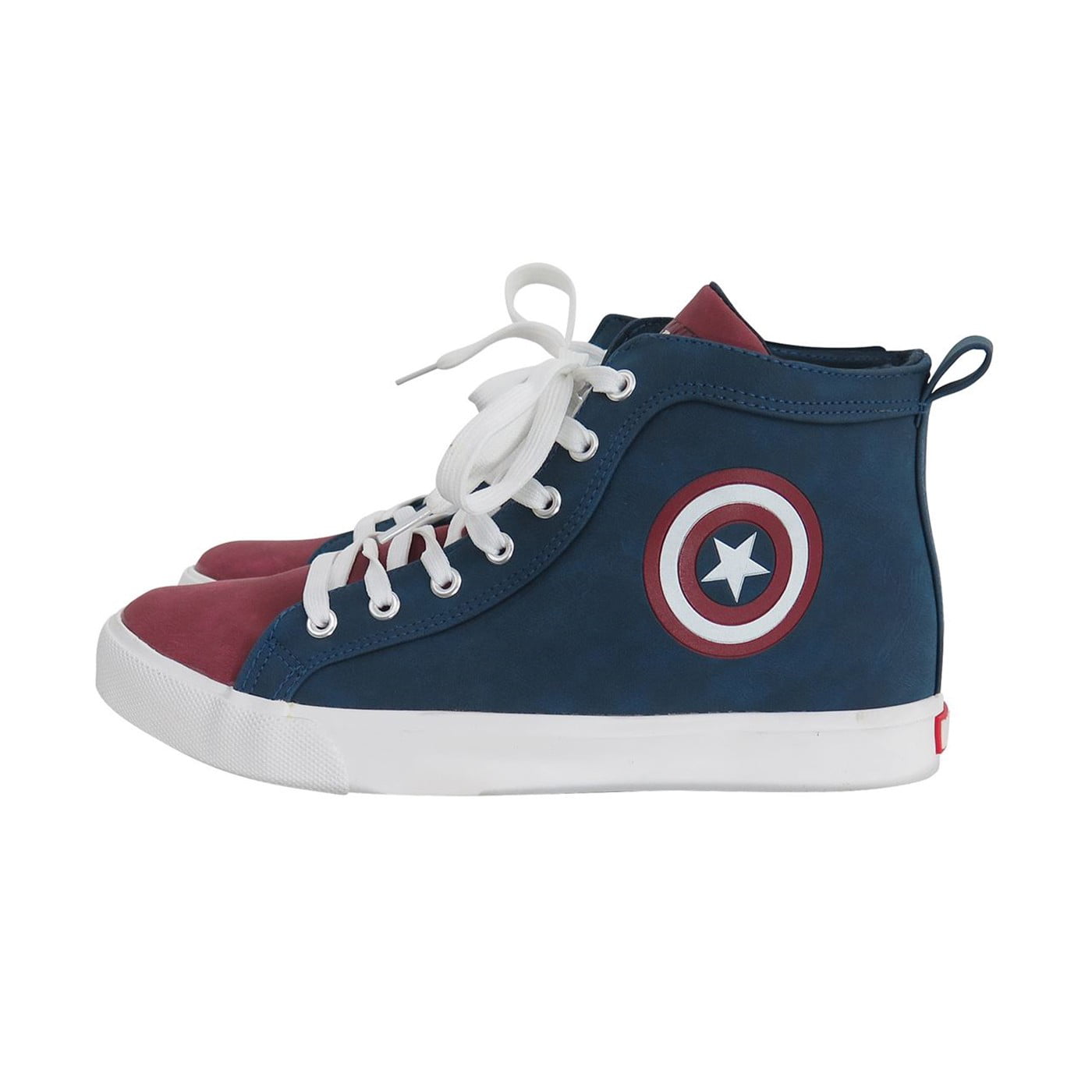 Sandy rustig aan Emotie Captain America Shield Logo Men&apos;s High Top Sneakers-Size 9 -  Walmart.com