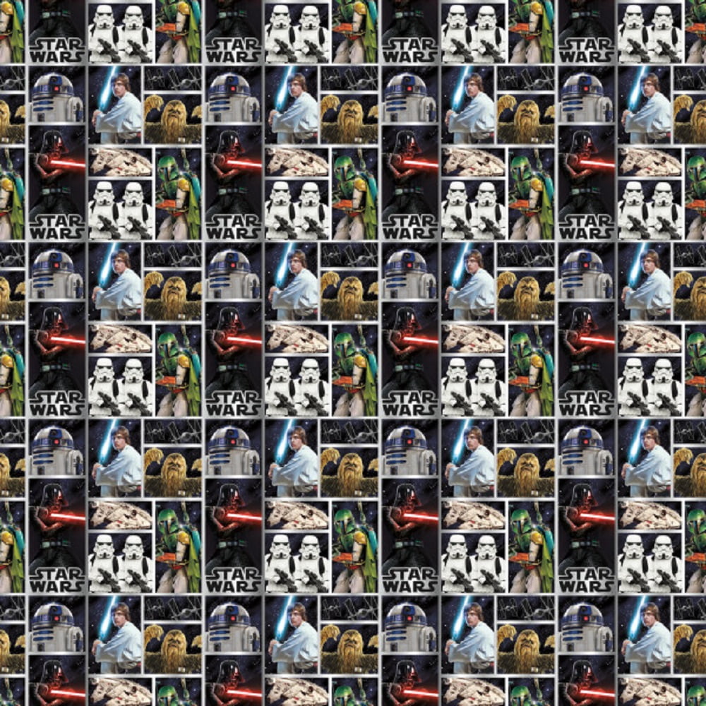 Gift Wrap - Star Wars - 30 Inch X 5 Ft - Paper - 1 Roll