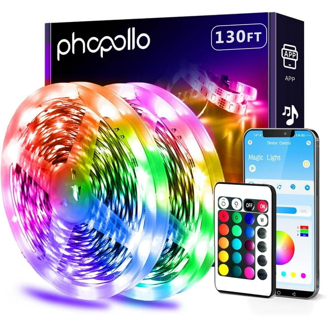 Tira de luces LED phopollo Bluetooth 24 V 40 m 540 LED