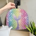 thumbnail image 5 of HELLHERO Mermaid Tail Sparkle Keep Warm Polyester Teapot Cover Dust Proof Protector Teapot Insulated Cosy for Kitchen, 5 of 8