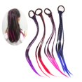 thumbnail image 1 of 4PCS Gradient Colored Wig Braid Seamless Hair Ties Elastic Hair Bands Ponytail Holders, 1 of 7
