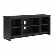Mainstays Parsons TV Stand for TVs up to 50, Black Oak Finish