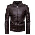 thumbnail image 1 of Chaqueta de cuero con cuello alto confiable de moda coreana para hombre de otoño e invierno, 1 of 5