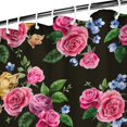 thumbnail image 3 of Waterproof Beautiful Colorful Floral Shower Curtain 72x72 Inch Boho Style Polyester Unique Shower Curtain for Bathroom Hotel Home Decor with 12 Plastic Hooks, 3 of 5