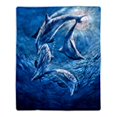thumbnail image 2 of Bedford Home 64A-Dolphins Sherpa Fleece Blanket, 2 of 4