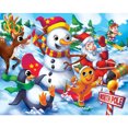 thumbnail image 2 of Cuadros Decorativos Kits de pintura de diamante 5D DIY Taladro redondo completo Muñeco de nieve Esquí Mosaico Imagen Pared Tmvgtek embutido en tela, 2 of 9