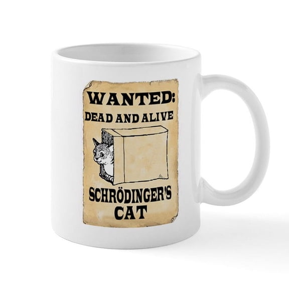 CafePress - Schroedinger's Cat Mug - 11 oz Ceramic Mug - Novelty Coffee Tea Cup