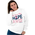 thumbnail image 4 of Breast Cancer Hope is an Anchor Quote Women Crewneck Sweatshirt Brisco Brands M, 4 of 6