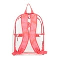 thumbnail image 3 of Eastsport Clear Backpack with Pencil Case, Pink Tropical Leaf, 3 of 8