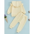 thumbnail image 4 of Suealasg 2Pcs Kids Baby Girls Fall Winter Clothes Set 6M 1T 2T 3T 4T Toddler Girls Outfits Long Sleeve Zipped Hoodie Sweatshirts and Long Pants Sets, 4 of 7