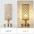 thumbnail image 3 of Usb Crystal Table Lamp Golden Table Lamp With Dual Usb Charging Ports For Bedroom, 3 of 3