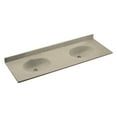 thumbnail image 1 of Swanstone 61W x 22.5D in. Chesapeake Solid Surface Double Sink Vanity Top, 1 of 6