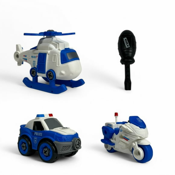 Juguete Niño Carros Armables Vehículos Kit Didáctico (Policia)