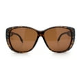thumbnail image 3 of Polarized Womens Oversized Butterfly Rhinestone Studded Fit Over Sunglasses [Tortoise - Brown], 3 of 7