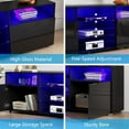 thumbnail image 6 of ChVans LED TV Stand for 65/70inch, High Glass Modern Entertainment Center with LED Lights and Glossy Cabinets, 6 of 8