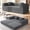 Gray, variant on 74.8’’ Boneless Modular Convertible Sofa Bed, Fold-Out Floor Couch Loveseat, All-Foam Futon Mattress Couch,No Assembly Required, Beige