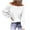 White, variant on Fesfesfes Women Sweaters Solid Color Long Sleeve Pullove Off Shoulder Shirt Sweater Tops Under $10