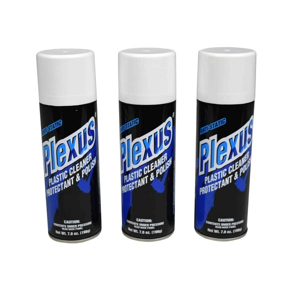 Plexus Plastic Cleaner Protectant & Polish 7oz Can 3 Pack MADE In the USA