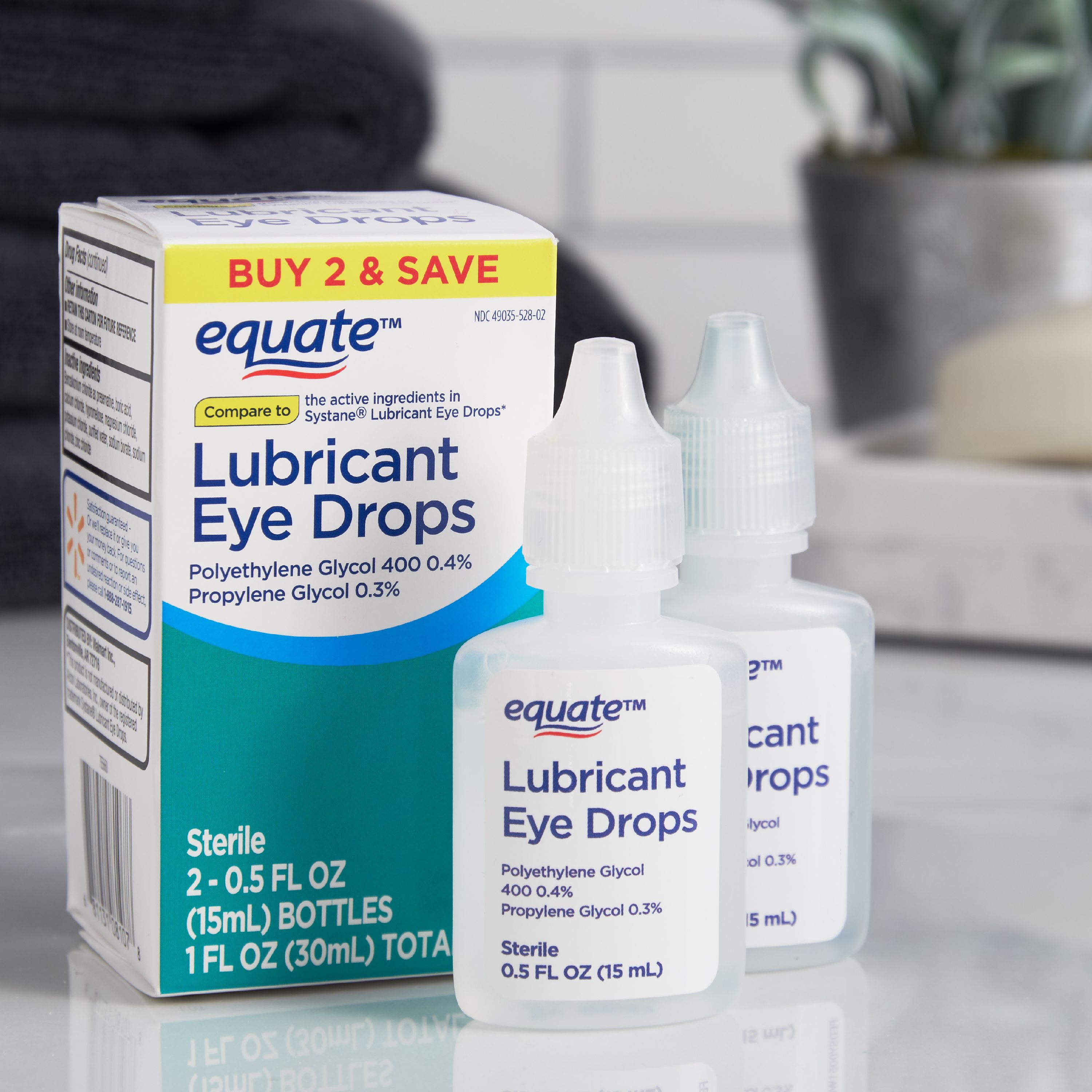 Equate Lubricant Eye Drops, 0.5 fl oz, Twin Pack - Walmart.com