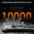 thumbnail image 6 of ShellTech for iPhone 16 Pro Max Metal Frameless Hollow Case, with Invisible Magnetic O-Ring Stand Case, Bezel Less Minimalist, Protective Shockproof, Upgraded Metal Slim Cover,Silver, 6 of 11