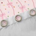 thumbnail image 4 of Feelyou Pink Bowknot Black Out Curtains, Butterfly Knot Curtains Pack of 2 (42x63 Each), 4 of 6