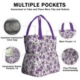 thumbnail image 3 of Pioneer Flower Floral Print Pattern Drawstring Lunch Bag Women - Drawstring Lunch Bag Insulated for Work Office - Stain-Resistant Large Lunchbags for Women with Multi-Pockets, 3 of 5