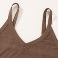 thumbnail image 6 of Felirenzacia Women's Ribbed Knitted Tank Top, Long Cami Top with Spaghetti Strap,Brown,M, 6 of 9