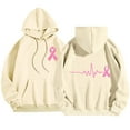 thumbnail image 5 of Bovemsi Sweatshirt for Women Breast Cancer Awareness Ribbon Hoodies Oversize Fleece Soft Long SLeeve Pullover Top Camo Hoodie, 5 of 5