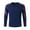 Navy Blue, variant on Hansber Mens Padded Goalie Shirt Goalkeeper Jersey Uniform Stylish Striped Long Sleeve Football Fluorescent Green S