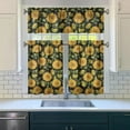 thumbnail image 3 of Kitchen Curtains 36 Inch Short - 3 Panel Set, Boho Sunflower Butterfly Floral Print, Rod Pocket Window Curtain for Rustic Farmhouse, Country Vintage Summer Decor, Easy Wash, 3 of 6