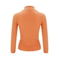 thumbnail image 5 of BOOMILK Turtleneck Sweaters for Women Slim Fit Lightweight Long Sleeve Undershirt Warm Knitted Pullover Orange, 5 of 8