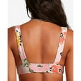 thumbnail image 3 of Volcom Women's Counting Down Floral Print Bikini Swim Top Pink Multi Size Large, 3 of 3