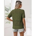 thumbnail image 6 of Zeagoo Women's Short Sleeve Summer Cardigan V-Neck Button up Lightweight Hollow Out Sweater Cardigans Shrug, 6 of 6