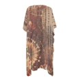 thumbnail image 2 of HELLHERO Tie Dye Pattern Long Kimono Swimsuit Cover Up Half Sleeve Polyester Quick Dry Bathing Suit Cover Up, 2 of 6