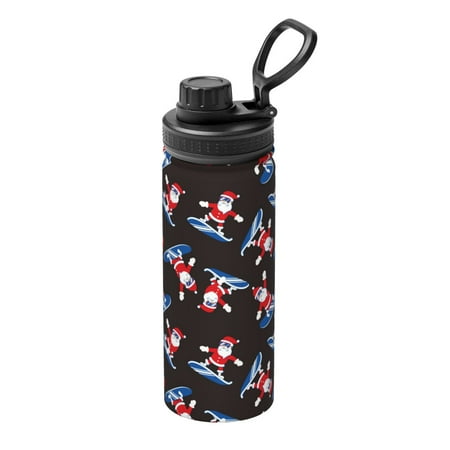 

Ocsxa Surfing Santa Print 18oz Stainless Steel Water Bottle Unisex Water Bottle Insulated Sports Water Cup Flask for Cold Water Drinks/Sports/Travel/Car/School